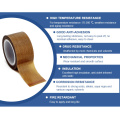 high temperature resistance PTFE coated thread seal tape for sealing machine heat strip adhesion prevention